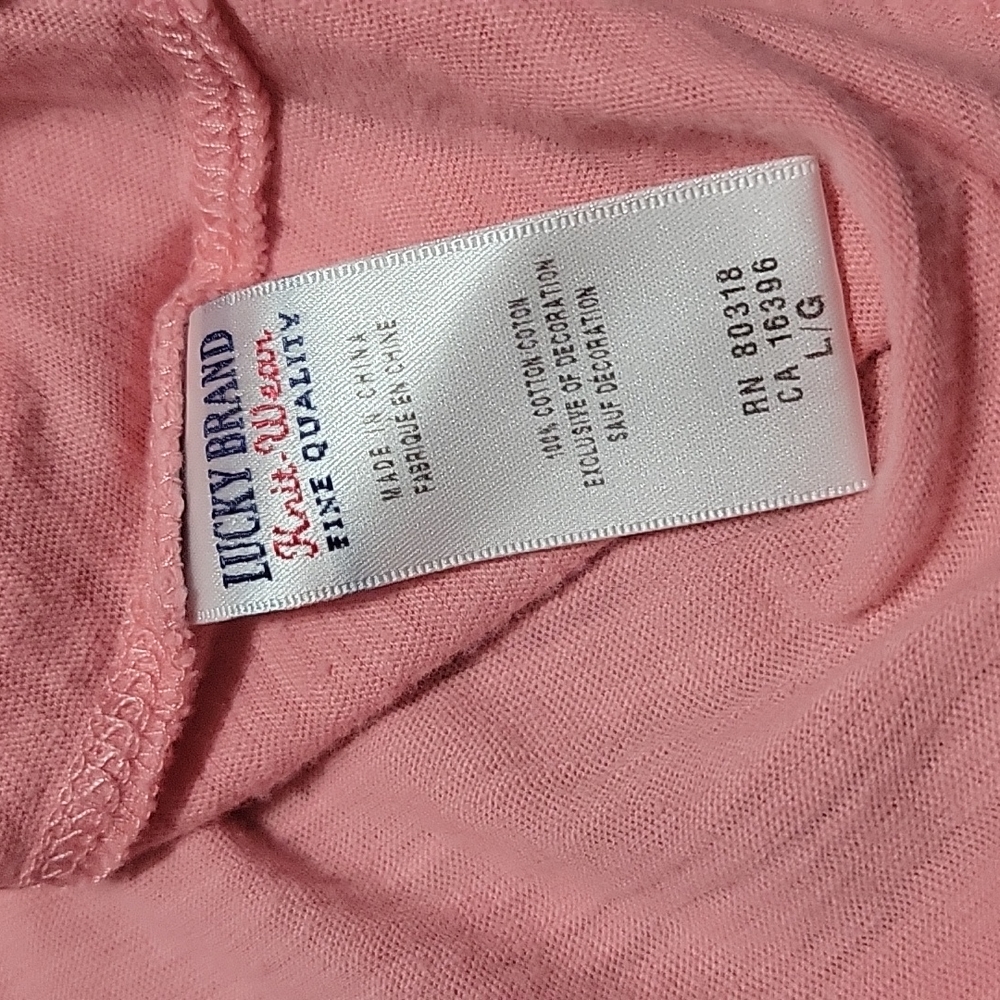 Womens size large Lucky coral tee - Picture 4 of 4